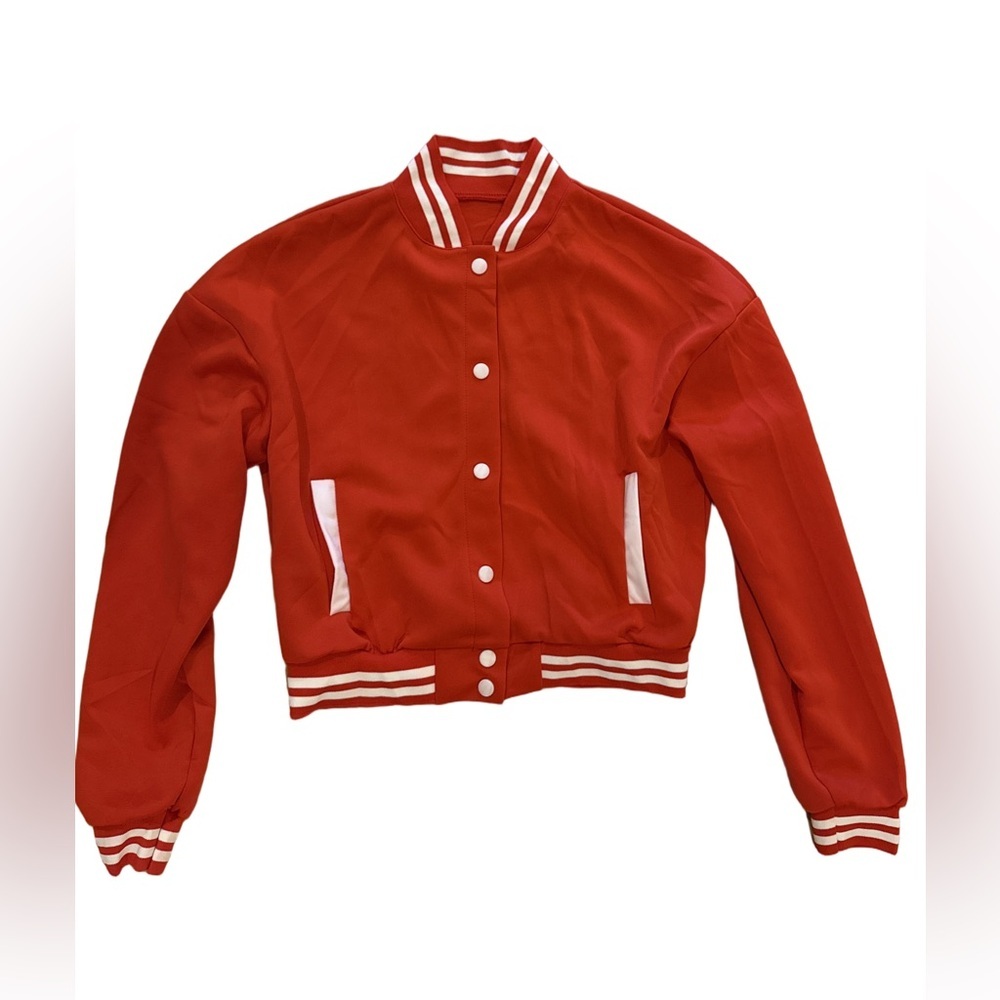 Red Varsity Jacket and Pants Set - Picture 2 of 5